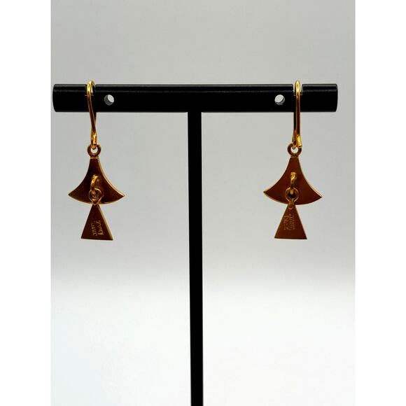 Jane Diaz Gold Plated Short Fan Cascade Earrings - Picture 2 of 2